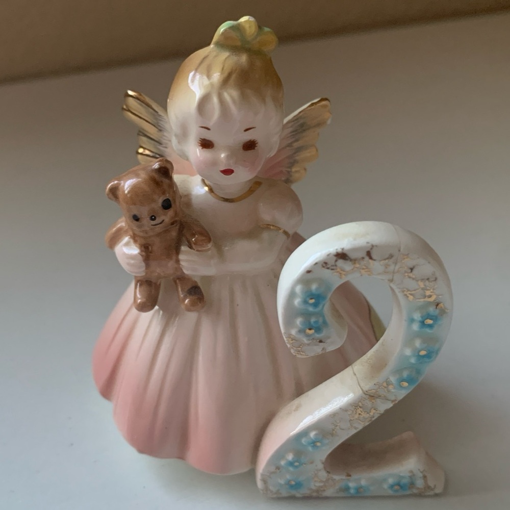 Josef Originals Ceramic Angel Birthday Figurine Age 2